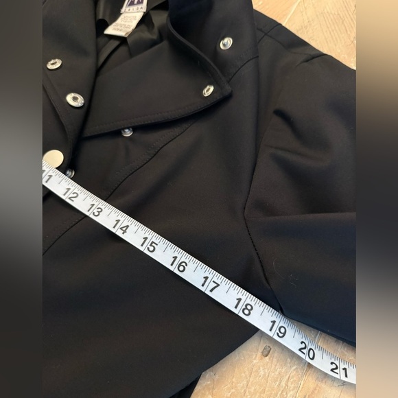 Zelda Black Military Style Tailored Silver Tone Button Blazer Sz 6 - Picture 4 of 7